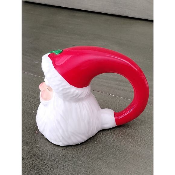 Vtg Christmas Santa Claus Napkin Ring Set of 4 Fun & Funky Napkin Holders - Picture 4 of 6